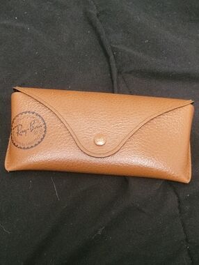 Empty Brown Leather Ray-ban Case